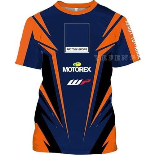 Summer Moto Gp Orange T-Shirt For KTM Red Color Bull Factory Racing Team Motorcycle Motocross Riding Bike Off-road Team Jersey