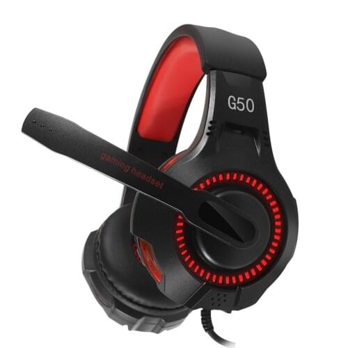 Lighted Stereo Gaming Headset With Mic for PC, Computer & Laptop, Noise Cancelling Gaming Chat Headphones Over Ear Headphone