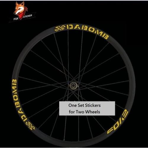 Wheel Sticker Mountain Bike Bicycle MTB Rim Reflective Fluorescent Color 26er 27.5er 29er for DABOMB Rim
