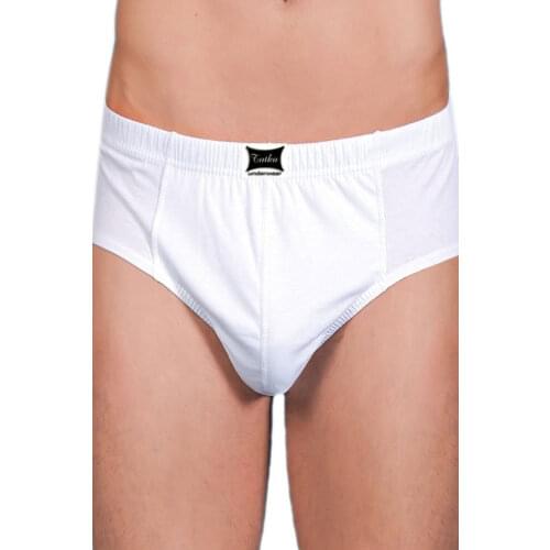 6 pcs 100 Cotton Briefs Male Panties Passion Combed White Men 'S Underwear Undies Gift Cotton Panty Set