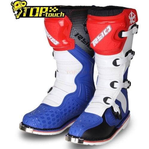 Leather Motocross Boots Retro Motorcycle Boots Botas Moto Riding Racing Boots Motorboats Shoes For Men Anti-Fall Off-road Shoes