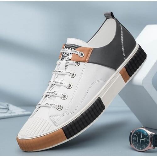 New Spring Autumn Men Shoes Genuine Leather Mens Sneakers Casual Soft Brand Outdoor Flats Fashion Male Minimalist Shoes for Men