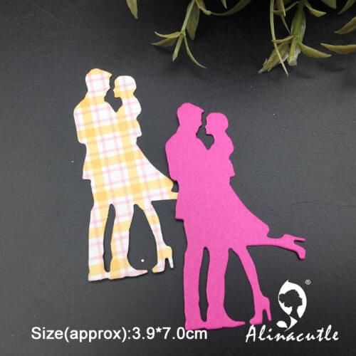 Metal Cutting Die Cut Sweet Lover Couple Valentines Day Scrapbooking Paper Craft Handmade Card Album Punch Art Cutter Alinacutle