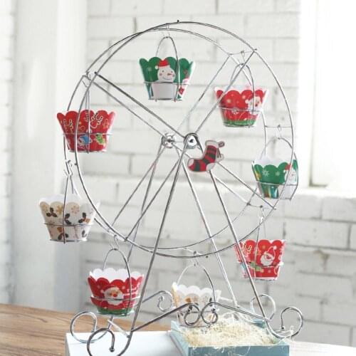 Metal Ferris Wheel Cupcake Holder Wedding Birthday Party Cake Stand Display Rack