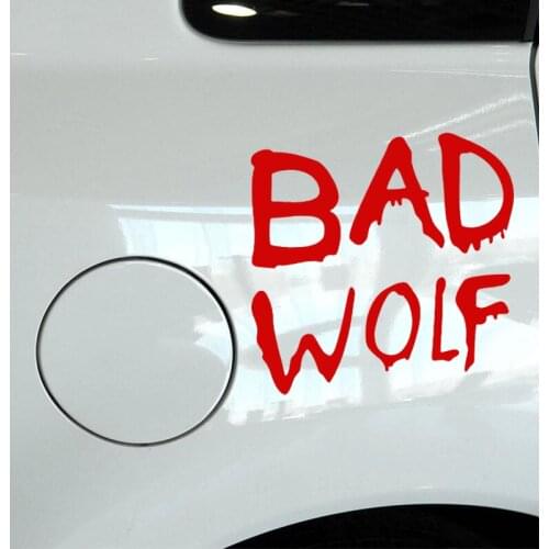 EmpireYing 3 Sizes 8 Colors Terrorist Modeling Text Doctor Who Bad Wolf Car Sticker Window Bumper Reflective Vinyl Decal Gifts
