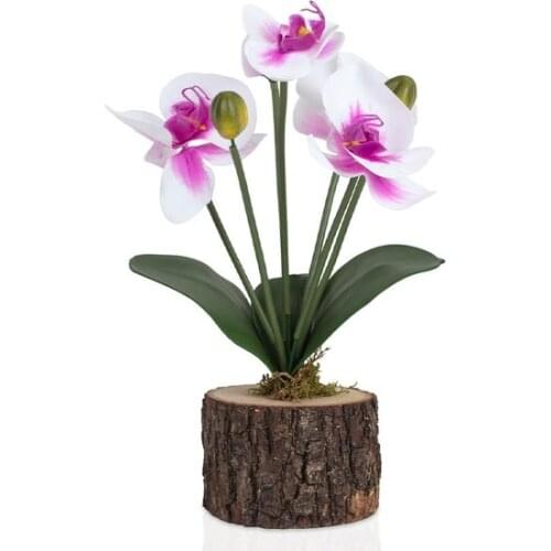 Natural Billet In Pots artificial Wet Orchid decoration artificial flower искусственный цветок