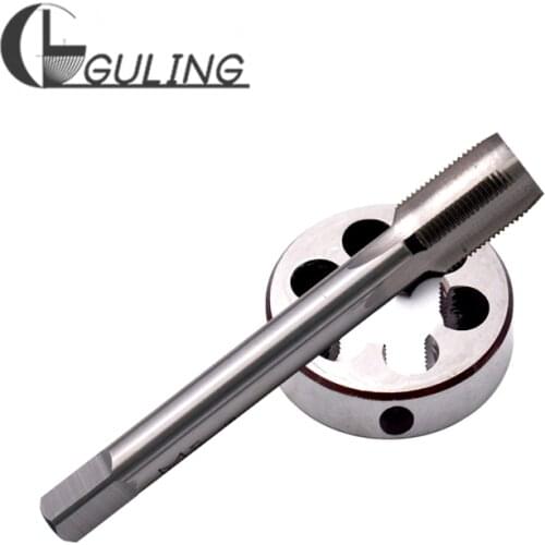 1 SET HSS Metric Right Hand Screw tap and die set M25 M26 M27 M28 M29 X0.75 X1 X2 X3 Round dies Fine Thread Straight Flute taps