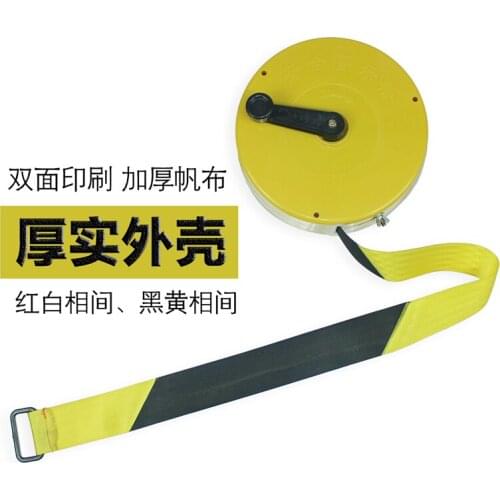 1pc safety warning belt isolation belt Double-sided printing black and yellow canvas Warning belt line 50 meters