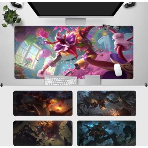 Luxury League of Legends Fiddlesticks Mouse Pad Laptop Gamer Mousepad Anime Antislip Mat Keyboard Desk Mat For League of Legends
