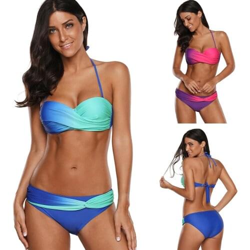 SAILBEE Sexy High Waist Bikini 2021 Halter Swimwear Women Swimsuit Female Bikini Set Bathing Suit Summer Biquini LC410623