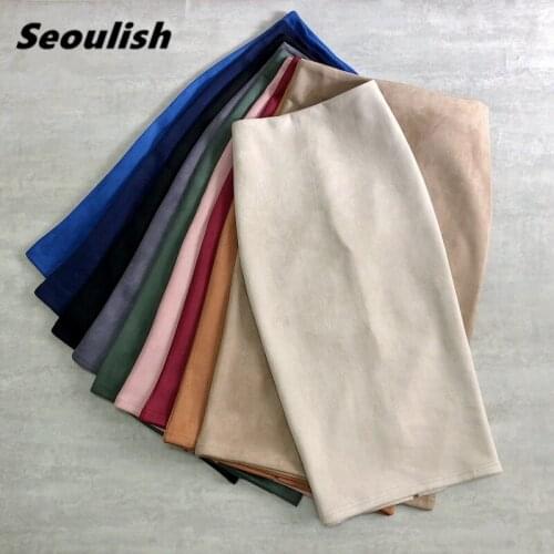 Seoulish Suede Pencil Skirts
