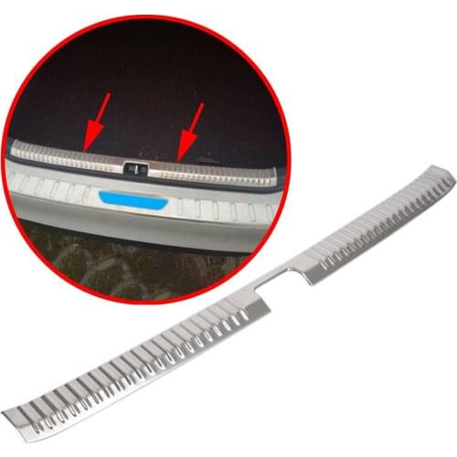 Silver Car Trunk Rear Bumper Cover Plate Fit For Toyota Camry 2018 2019 2020 Stainless Steel Protector Trim Accessories