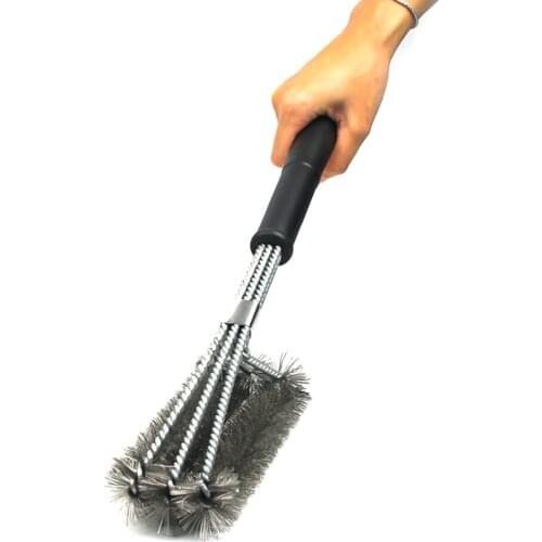 Barbecue Brush Grill BBQ Cleaning Tool Non Stick Stainless Steel Wire Bristles Chef Accessories
