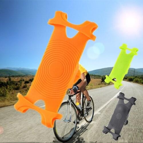 Silicon 360 degree Motocycle Bicycle Mobile Phone holder Bike Handlebar Bracket Holder for 4-5.5 inch mobile phone random color