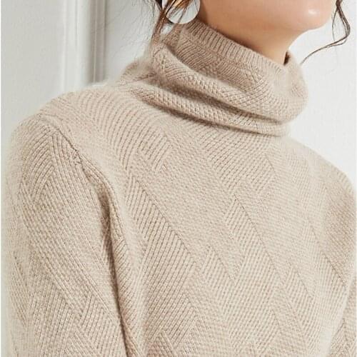 GABERLY Thicken Twisted Soft Cashmere Turtleneck Sweaters and Pullovers for Women Autumn Winter Jumper Female Knitted Brand