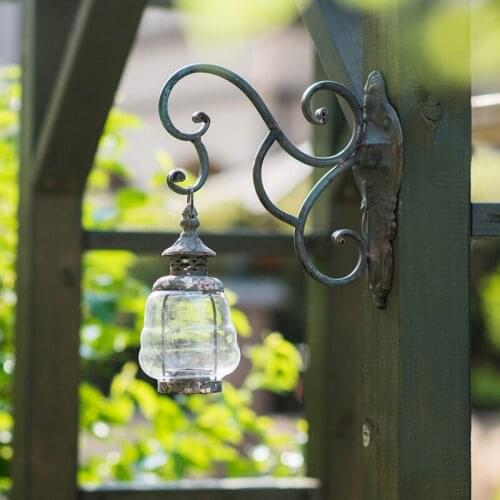 Iron Hook Decoration Cradle and Flower Pot Wall Hanging Vintage Distressed Gardening Garden Ornaments