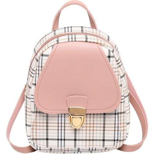 Vento Marea Mini Backpack Crossbody Bag For Teenage Girl Plaid Women Shoulder Phone Purse Korean Style New Trendy Female Bagpack