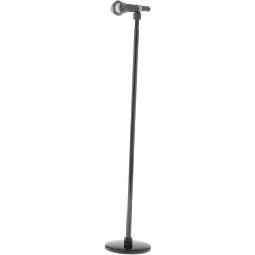 1/6 Simulation Adjustable Microphone Doll House Accessories Kids Toys Black