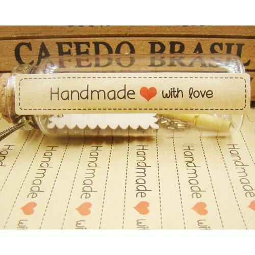 120pcs Seal Label HandMade with love Kraft seal Sticker Gift Seal Label Paper Sticker For Party Favor Gift Bag Candy Box Dec