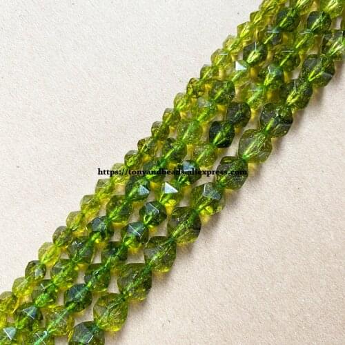 15" Natural Stone Big Cuts Faceted Dyed Emerald Quartz Round Loose Beads 6 8 10 mm Pick Size