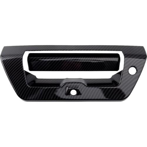 2pcs/Set Carbon Fiber Black Print Tailgate Door Handle Bowl Cover Trim Decor ABS fit for Ford F150 2015 2016 2017 2018 2019 2020