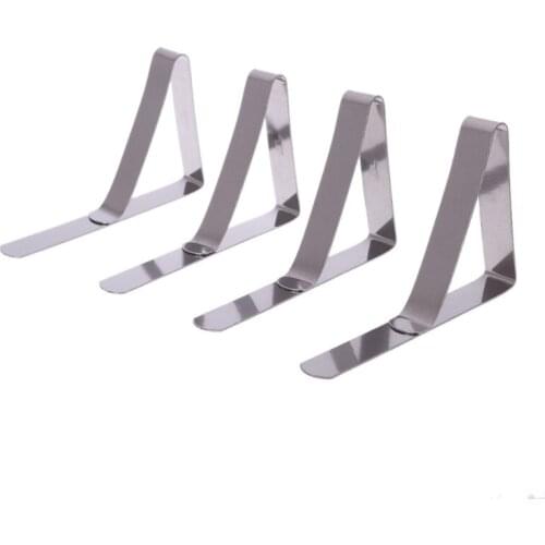 4pcs Stainless Steel Tablecloth Cover Clip Clamp Holder For Outdoor Picnic Party