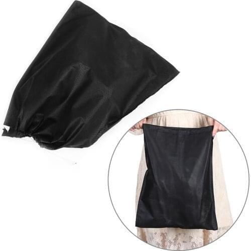 5 PCS Black Carry Bag Travel Sports Shoes Canvas Sandals Dust Proof Drawstring Organizer Storage Pouch Protector Container