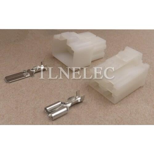 7122-2840 4 Pin Way 6.3mm Unsealed Kit Auto Electric Wire Harness Male Female Connector Oxygen Sensor Plug