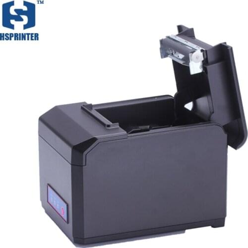 80mm desktop printing machine Lan interface thermal receipt printer with cutter support wired print