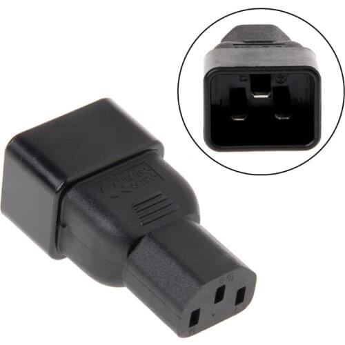 IEC 320 C20 3-Pin Male To C13 3-Pin Female Plug Power Supply Converter Adapter 85WD