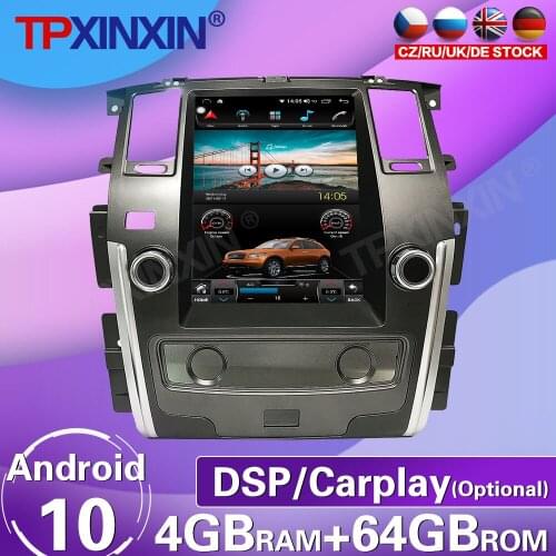 64G For Nissan Patrol 2010 - 2018 Android 10 Tesla HD Screen Car Radio Tape Recorder Multimedia Player GPS Navigation Carplay