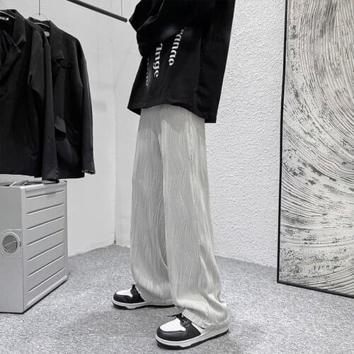 Autumn Winter Corduroy Pants Mens Graffiti New Casual Streetwear Trousers Male Drawstring Wide Leg Pant Fashion Hip Hop Pants