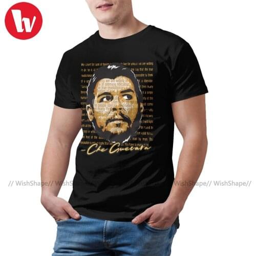 Che Guevara T Shirt Male Funny 100 Cotton Printed Tee Shirt Short Sleeves Streetwear T-Shirt Oversized