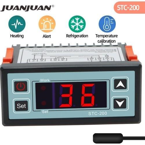 STC-200 STC-3000 STC-3008 Digital Thermostat Temperature Controller Thermometer Sensor Hygrometer Relay Thermoregulator AC220V
