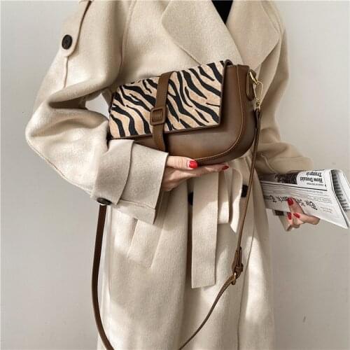 FANTASY 2020 Winter New Suede Zebra Pattern Messenger Shoulder Bags For Women Fashion Design Luxury Handbags Female Good Quality