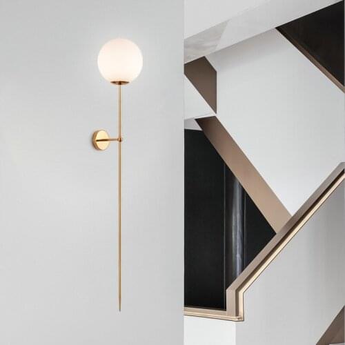 Loft mirror light wall lights led bedside corridor bedroom espelho cabecero de cama