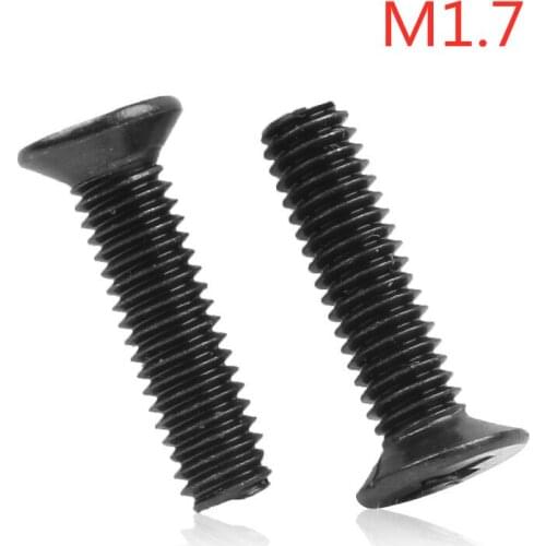 M1.7*3/4/5/6/8/10 Countersunk head Flat head phillips machine screw steel black KM1.7