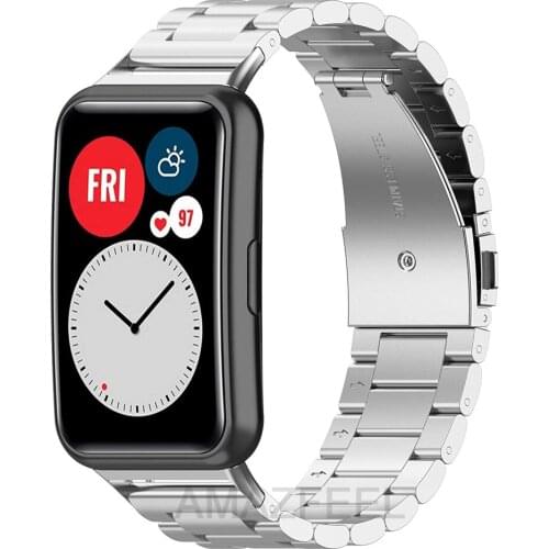 Metal watchBand For Huawei Watch FIT Strap Accessories replacement watchband Stainless Steel metal bracelet Huawei Watch fit