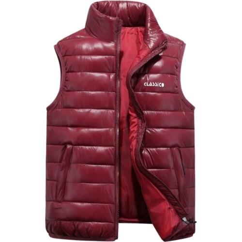 UNIVOS KUNI Men Vest Casual Warm chalecos para hombre Male Down Coat Fit Slim Solid Plus Size S-6XL For Men/Women Q5219