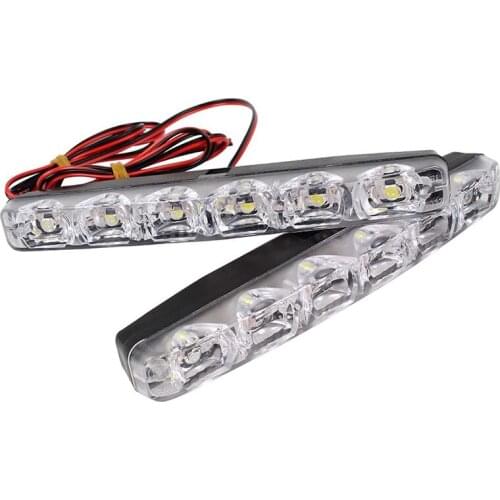 New 2Pcs 6 LEDs Car 12V Daytime Running Lights Car-styling Car Daytime Lamp Auto Fog Light Super Bright Waterproof DC