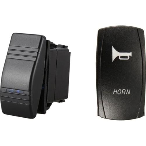 Pcs Switch: 1 Pcs Led Light Horn Bell Rocker Switch 12v 24v Red & 1 Pcs Led Light Illuminated Spst On-off Switch