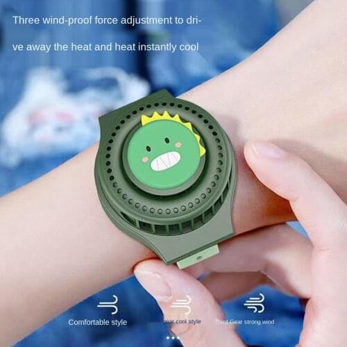 New Portable Watch Fan rechargeable USB Fashion Mini Personal Air Cooling Fan Student Wrist Fan Outdoors Traveling kids toys