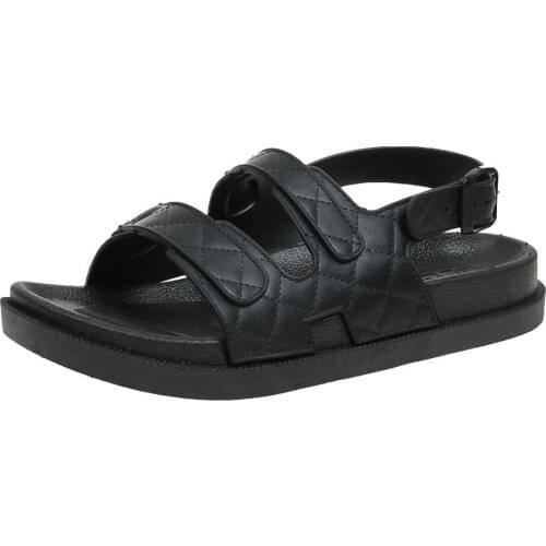 Women Flat Sandals Gladiator Buckle Soft Jelly Sandals Female Casual Womens Flat Platform Woman Beach Shoes Summer Shoes