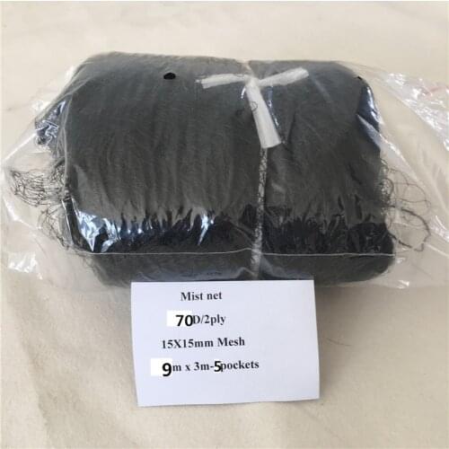 High Quality Deep Pockets Nylon 70/2D 15mm mesh size 9x3m 5 Pockets Bird Mist net Bird Capture net Bird Nets For Catching Birds
