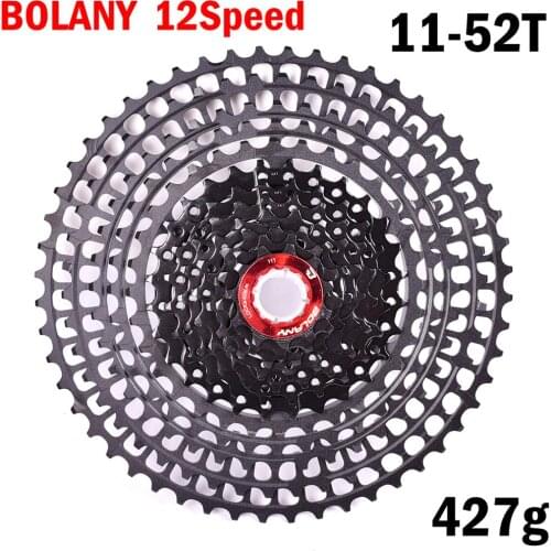 BOLANY MTB 12 Speed 11-52t Cassette 365g Ultralight Bicycle Freewheel 12t Bicycle Parts Mountain For SHIMAN0 HG SYSTEM