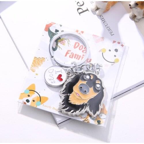 Dachshund Pet Dog Keychains Metal Pendant Car Key Ring Holder bag Charm Keychain Fashion Jewelry Gifts for Best friend