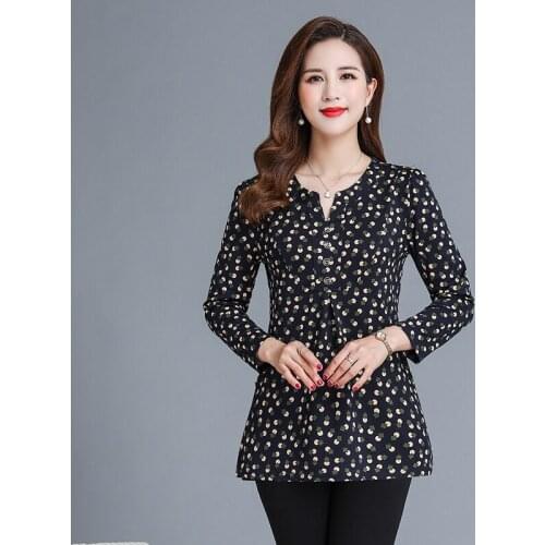 Vintage T Shirt Women Long sleeve Shirt V neck Loose Tee Shirt Woman Autumn Clothes Basic Tshirt Ladies Top Casual 5XL 4XL