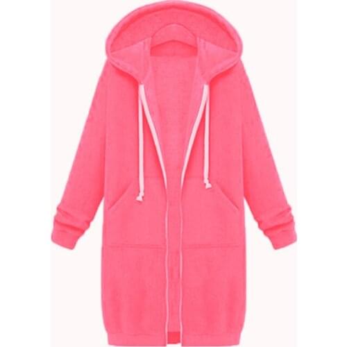 Women Hooded Pink Hoodies Girls Long Sleeve Winter Plus Size Coat 4xl 5xl Thick Jacket Pink Sweatshirt Ladies Tops Streetwear