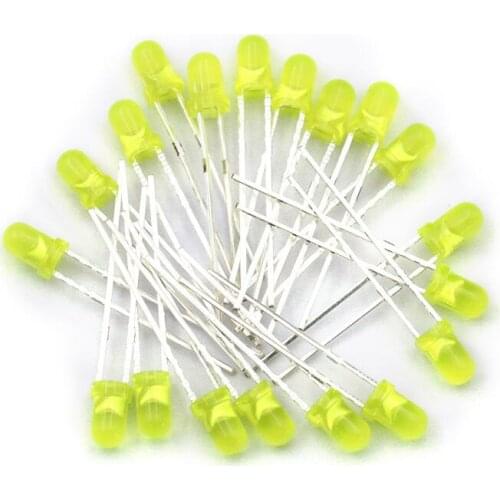 100pcs Yellow LED 3MM Yellow light-emitting diode Yellow turn Yellow