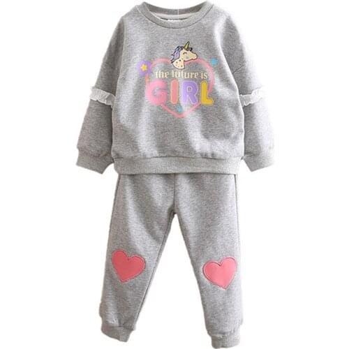 2020 New Girls Set Fashion Baby Clothes Set Autumn Winter Clothes For Girls 2PCs Clothing Cool Girl Suit For 2-6 Years Old